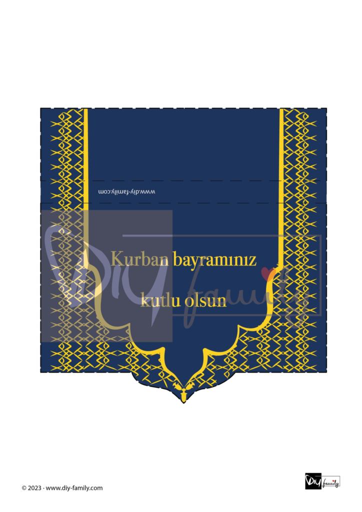 Merci Banderolen zum Bayram blau