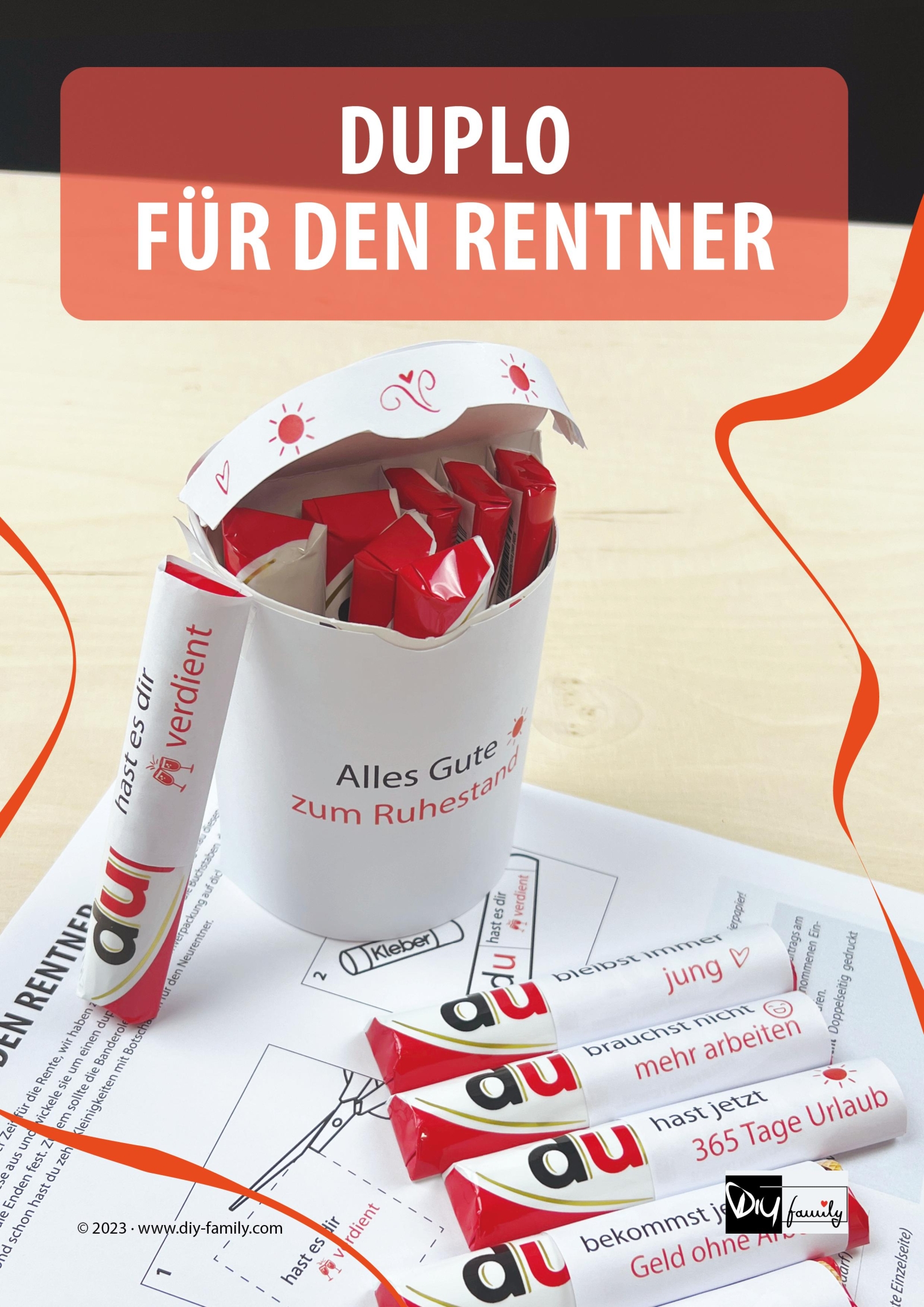 Duplo Banderolen zum Rentenbeginn