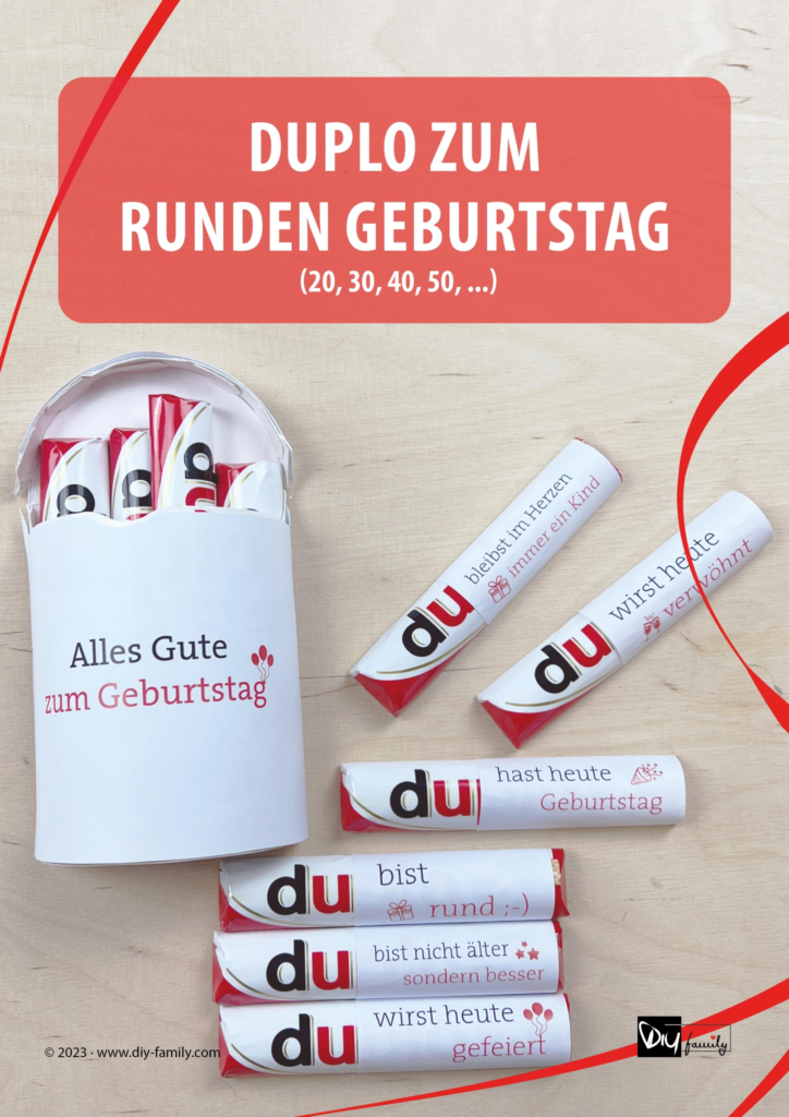 Duplo Banderolen zum runden Geburtstag