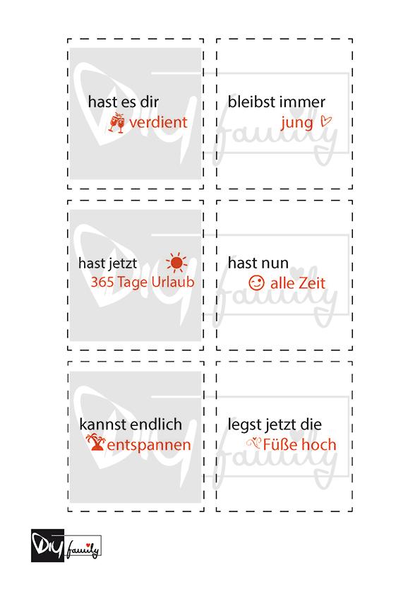 Duplo Banderolen zum Rentenbeginn