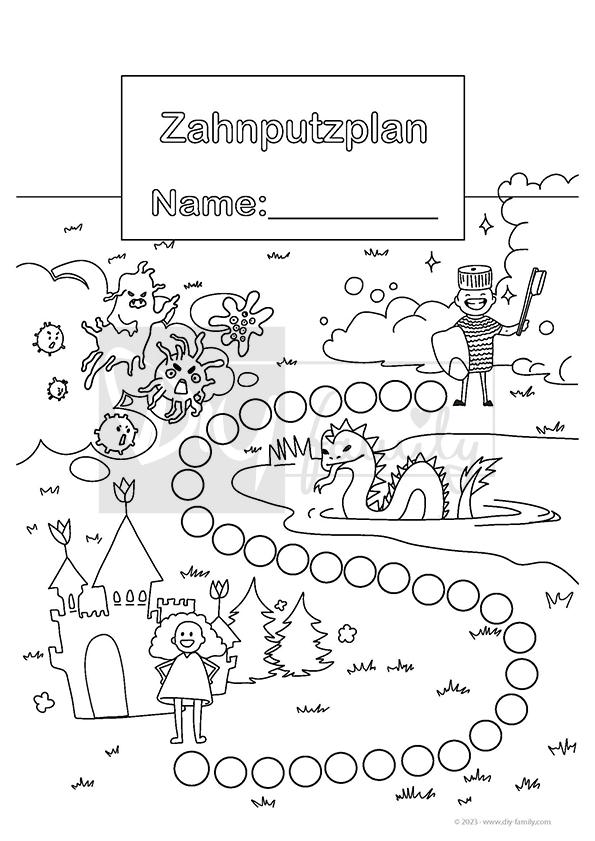 Routine Zahnputzplan