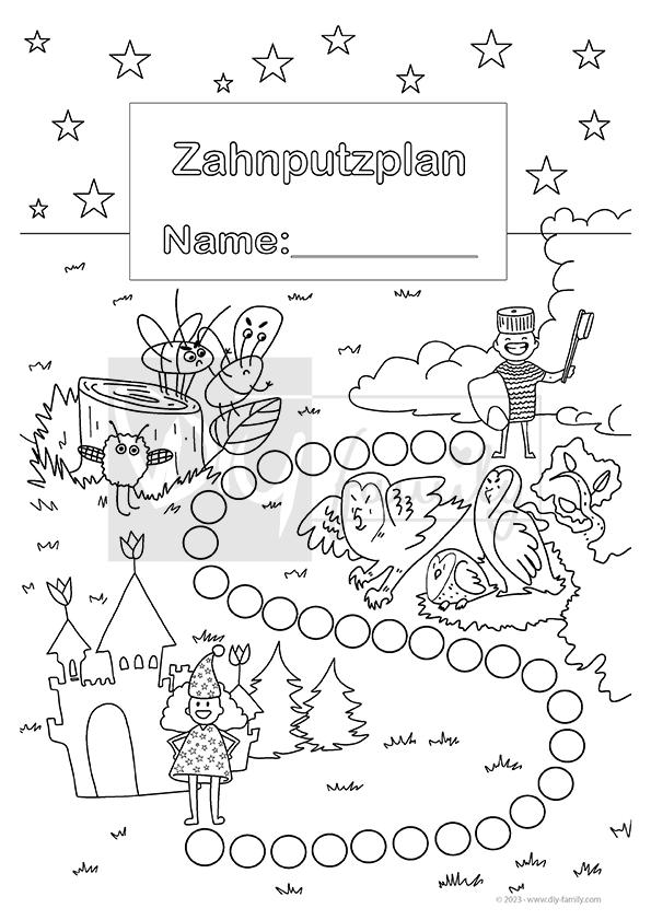 Routine Zahnputzplan