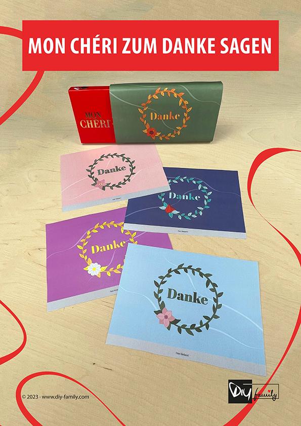 Mon Cheri Banderolen „Danke“
