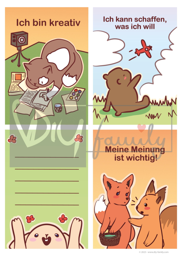 Affirmationskarten Kinder