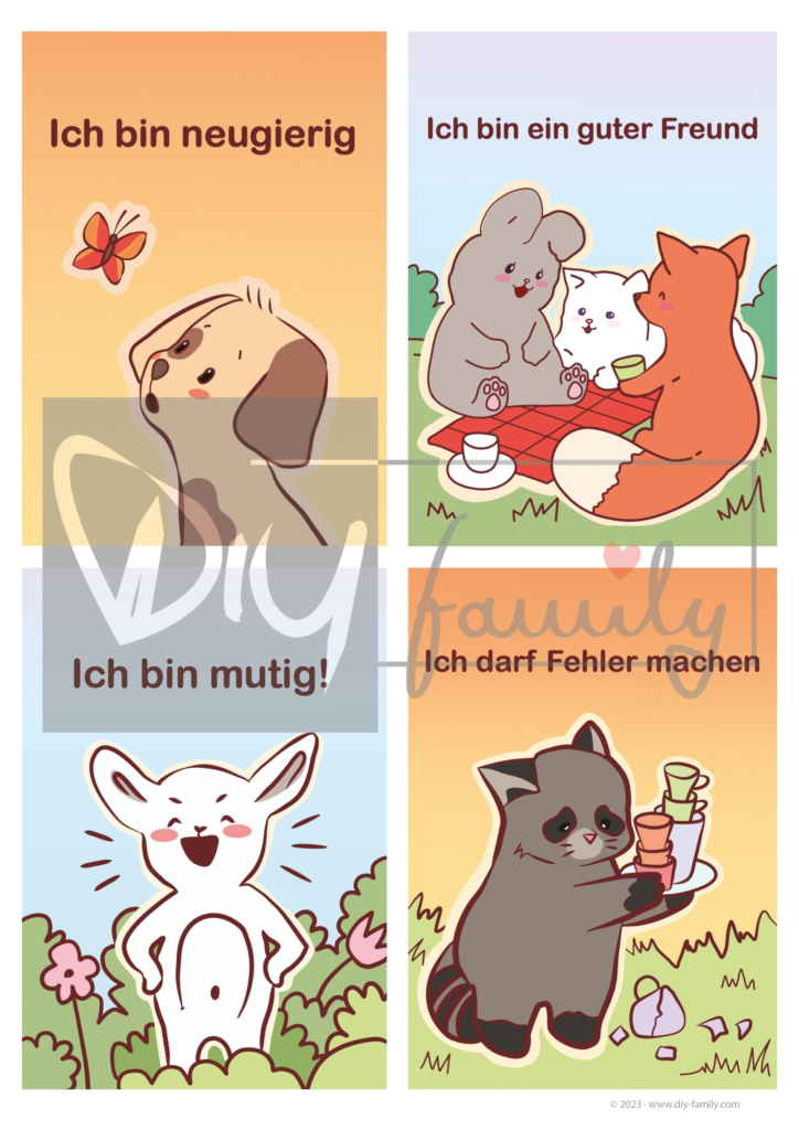Affirmationskarten Kinder