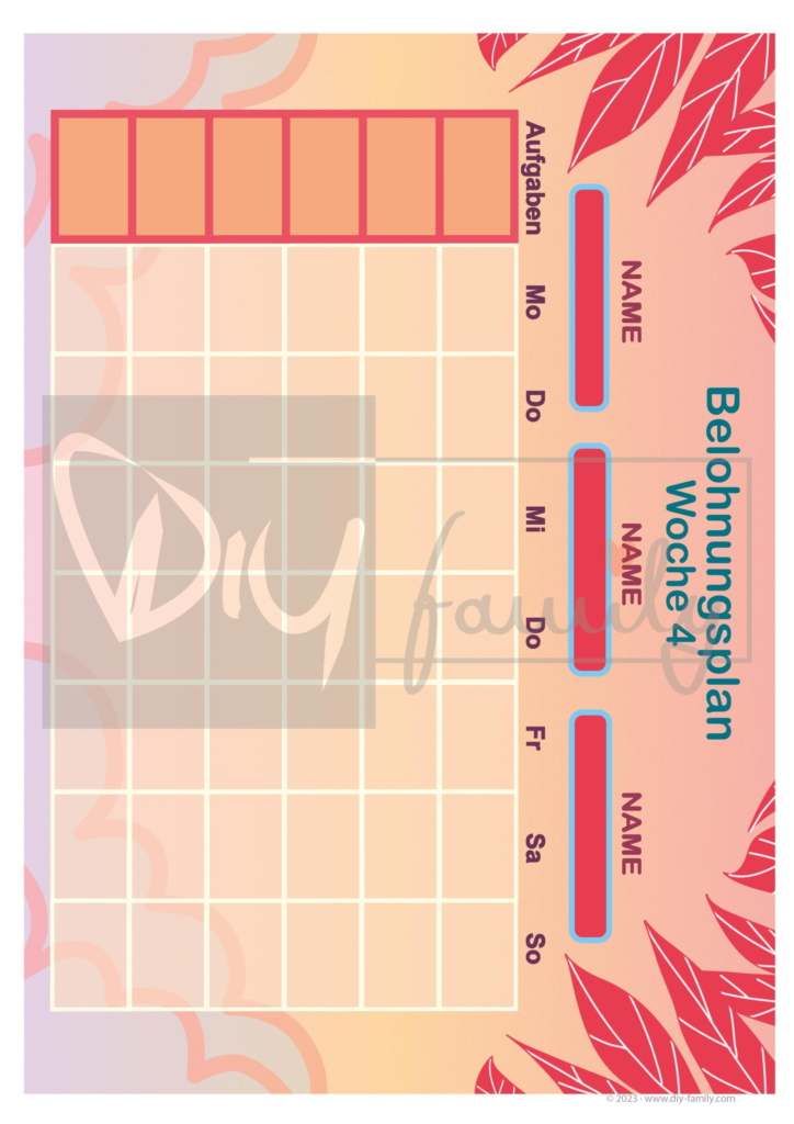 Routine Belohnungsplan