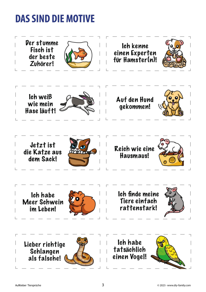 Etiketten Tiersprüche