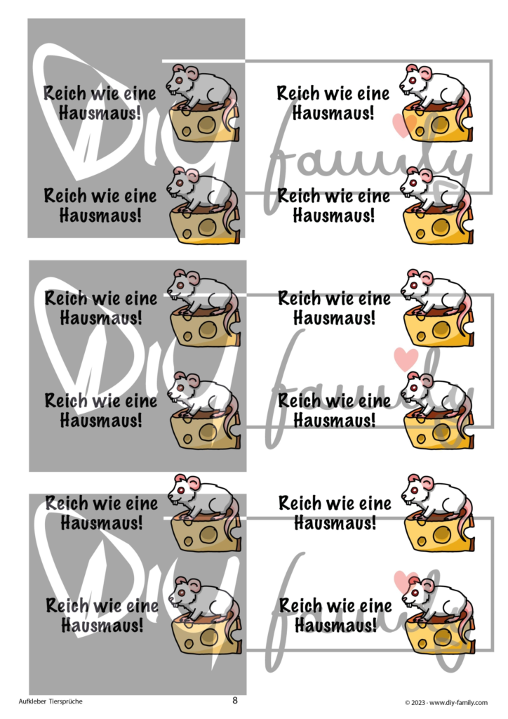 Etiketten Tiersprüche