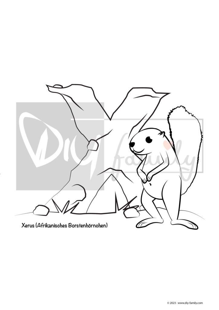 Ausmalvorlagen Tieralphabet