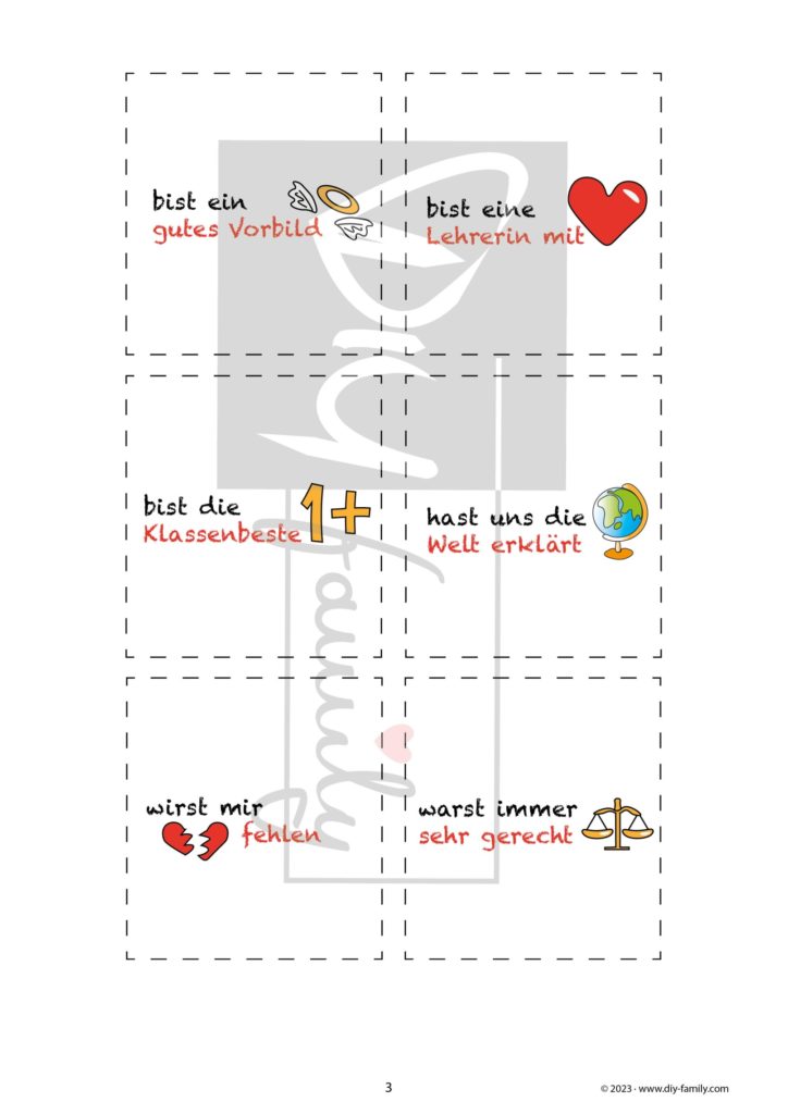 Duplo Banderolen Abschied Lehrerin