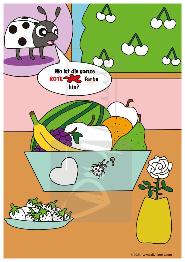 Ausmalvorlagen Lerne die Farben