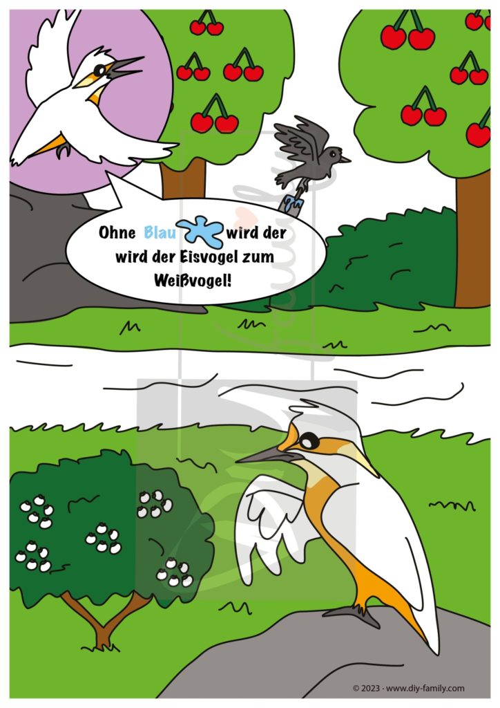 Ausmalvorlagen Lerne die Farben