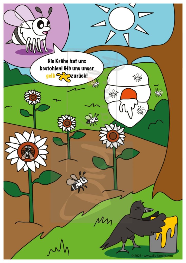 Ausmalvorlagen Lerne die Farben