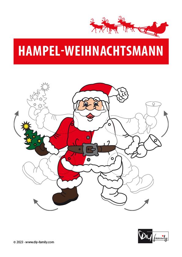 Hampel Weihnachtsmann Laubsägevorlage