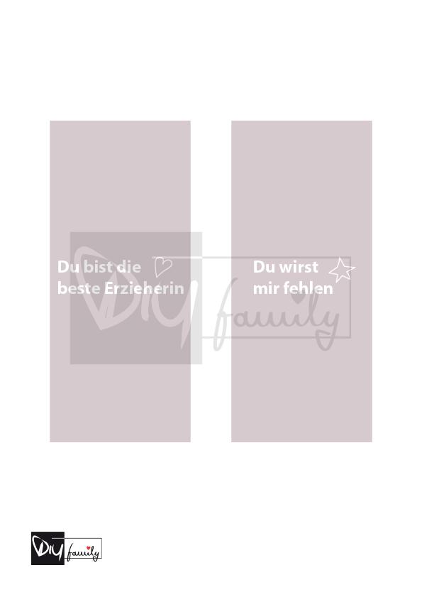 Hanuta Banderolen „Abschied Erzieherin“