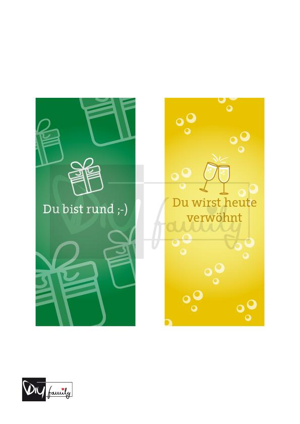 Hanuta Banderolen „Runder Geburtstag“