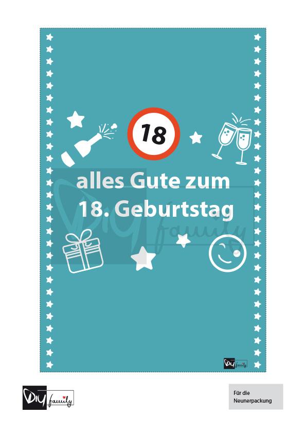 Ritter Sport Banderolen „18 Geburtstag“