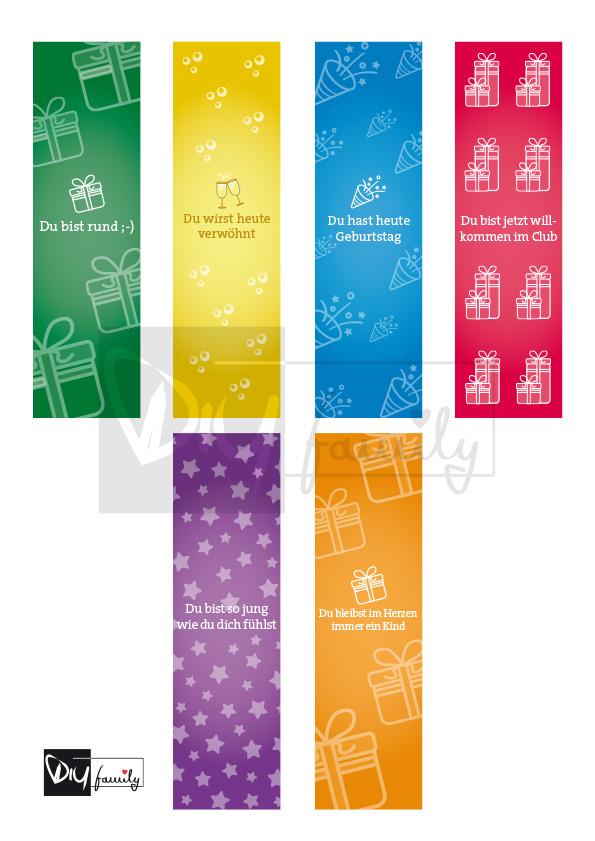 Ritter Sport Banderolen „Runder Geburtstag“