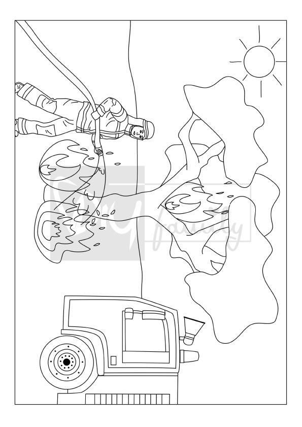 Ausmalvorlagensammlung Feuerwehr
