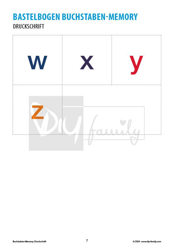 Buchstabenmemory Druckschrift