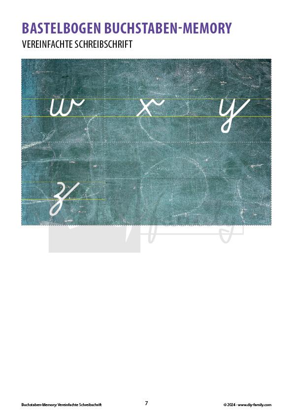 Buchstabenmemory Schreibschrift