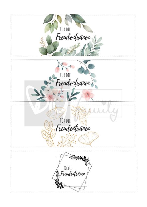 Freudentränen-Taschentuchbanderolen für die Hochzeit