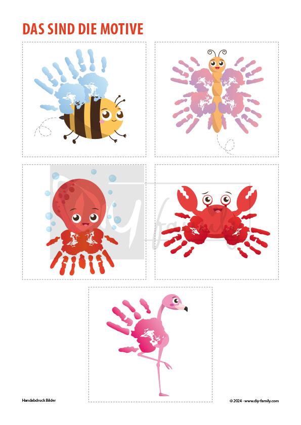 Handabdruck Bilder Tiere