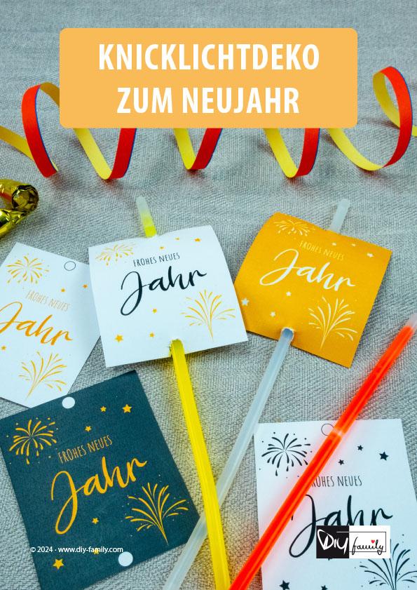 Knicklichtdeko zum Neujahr