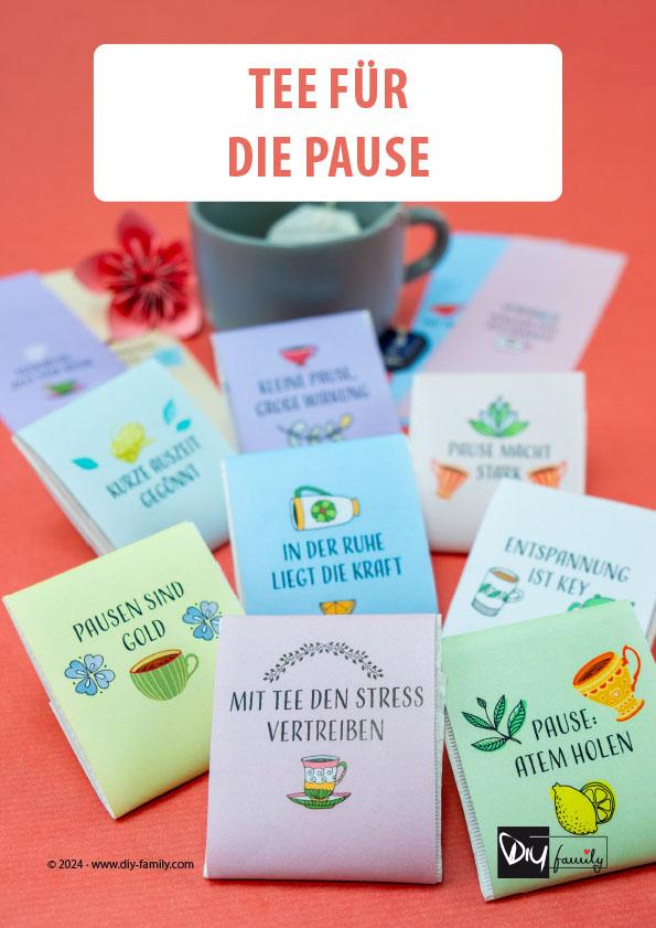 Teebeutel Banderolen für die Pause