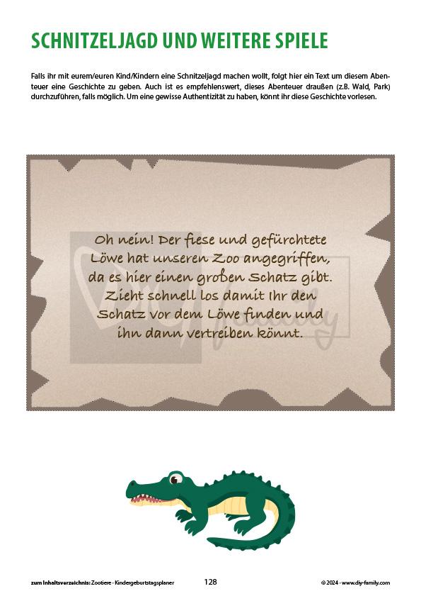 Kindergeburtstag-Spieleset Zootiere